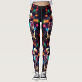 Skeletten en vuurwerk leggings (Voorkant)