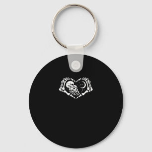 Skeletten hart handen sleutelhanger