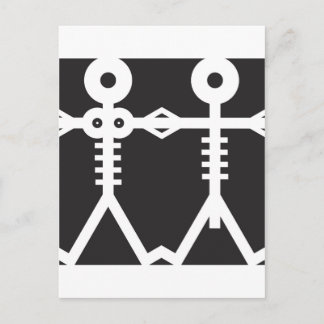 Skeletten Icon Kunst Briefkaart