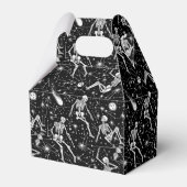 Skeletten in de ruimte achtergrond bedankdoosjes (Achterkant)