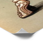 Skeletten in liefde dansen een tango poster (Hoek)