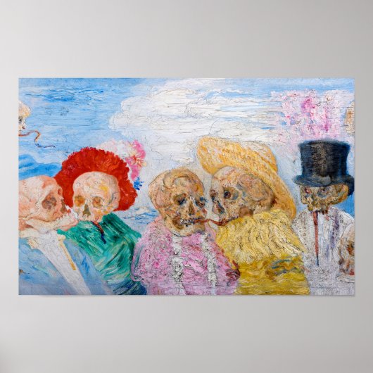 Skeletten in Vermomming door James Ensor Poster (Voorkant)