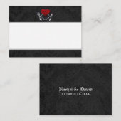 Skeletten met rode hart blanco Place Cards Plaatskaartje (Voorkant / Achterkant)