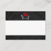 Skeletten met rode hart blanco Place Cards Plaatskaartje (Voorkant)