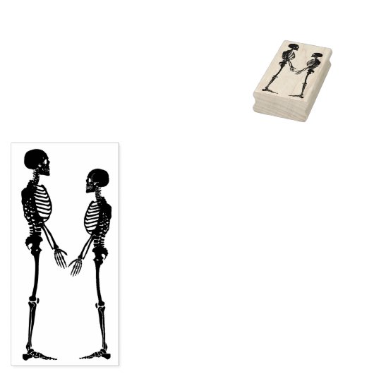 Skeletten Rubberstempel (Gestempeld)