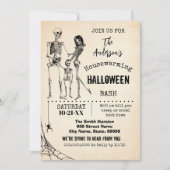 Skeletten van de familie Halloween-partij Kaart (Voorkant)