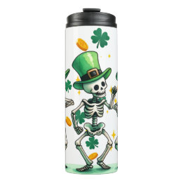 Skeletten vieren St. Patrick's Day Thermosbeker