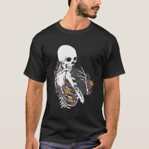 Skeletverhardingskat op drijfwerkvloer Skeletzwart T-shirt