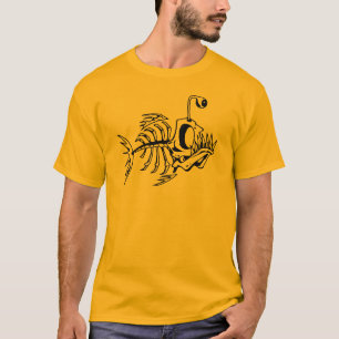 skeletvis botten t-shirt