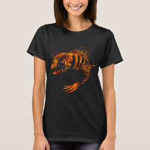 Skeletvis in brand t-shirt