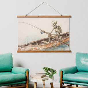 Skeletvissen Hangend Wandkleed