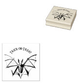  Skeletvleermuis Halloween Rubberstempel (Gestempeld)