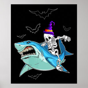 Skeletvlekken Funny - Crazy Halloween Gift Poster