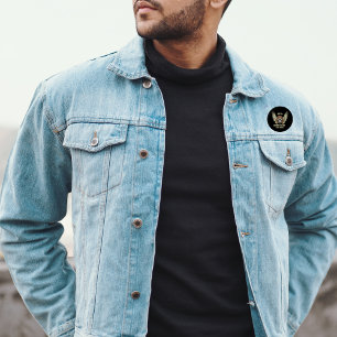 Skeletvleugels Piloot Geboren Om Door De Lucht Te  Ronde Button 5,7 Cm