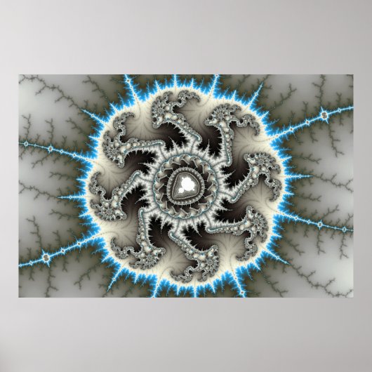 Skeletwiel - Fractal Art Poster (Voorkant)