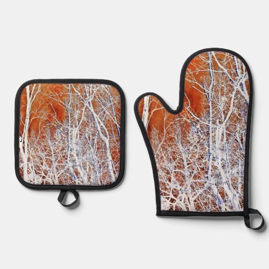 Skeletwoud II Ovenwant & Pannenlap Set (Voorkant)