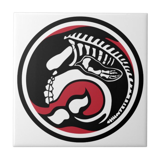 skelewalvis tegeltje (Voorkant)