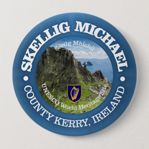 Skellig Michael (rood) Ronde Button 4,0 Cm