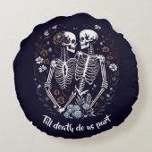 Skelton geliefden tot de dood ons scheidt rond kussen (Achterkant)