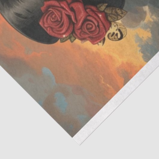 Skelton Mr. Mrs. Decoupage Tissuepapier (Detail)