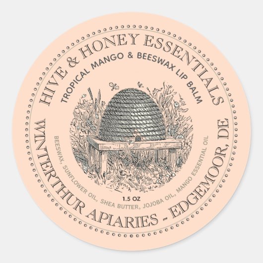  Skep Hive & Honey Essentials Apiary Label (Voorkant)