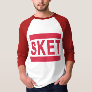SKETロゴ ラグランTシャツ / RED T-SHIRT