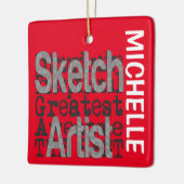 Sketch Artist Extraordinaire CUSTOM Keramisch Ornament (Links)