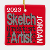 Sketch Artist Extraordinaire CUSTOM Keramisch Ornament (Voorkant)