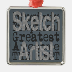 Sketch Artist Extraordinaire Metalen Ornament