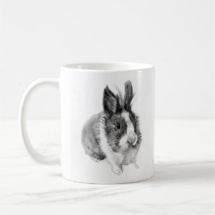 "Sketch bunny: charmant handgetekende konijn Koffiemok