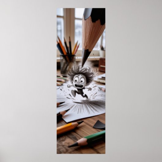 Sketch Comes to Life - Creative Anxiety Drawing Poster (Voorkant)