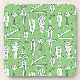 Sketch Crocodile Pattern Bier Onderzetter