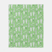 Sketch Crocodile Pattern Fleece Deken (Voorkant)