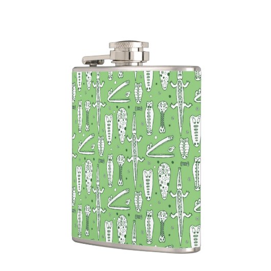 Sketch Crocodile Pattern Heupfles (Links)