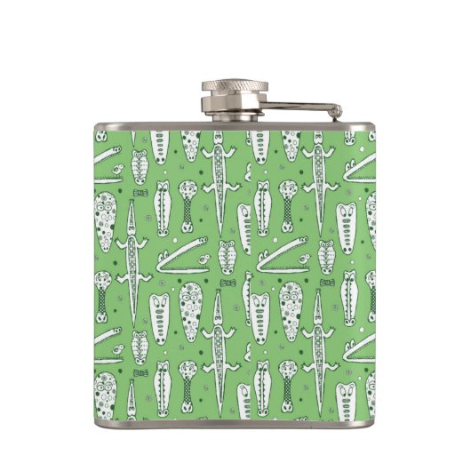 Sketch Crocodile Pattern Heupfles (Achterkant)