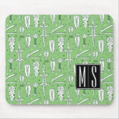 Sketch Crocodile Pattern | Monogram Muismat (Voorkant)