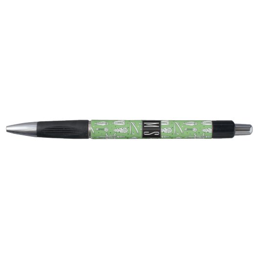 Sketch Crocodile Pattern | Monogram Pen (Voorkant)