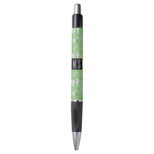 Sketch Crocodile Pattern | Monogram Pen (Voorkant Verticaal)