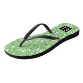 Sketch Crocodile Pattern | Monogram Teenslippers (Schuin)