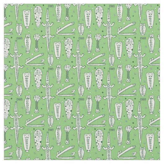 Sketch Crocodile Pattern Stof (Close Up)
