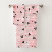 Sketch Hearts Personalized Best Valentine Gift Bad Handdoek (Insitu)
