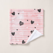 Sketch Hearts Personalized Best Valentine Gift Bad Handdoek (Wasdoekje)
