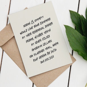 Sketch Marker repetitie diner Kaart