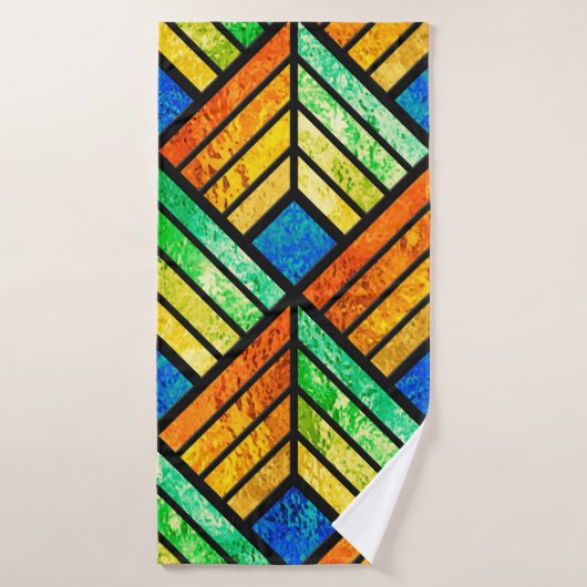 Sketch of a stained glass window. Seamless pattern Badhanddoek (Badhanddoek)