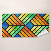 Sketch of a stained glass window. Seamless pattern Badhanddoek (Badhanddoek)