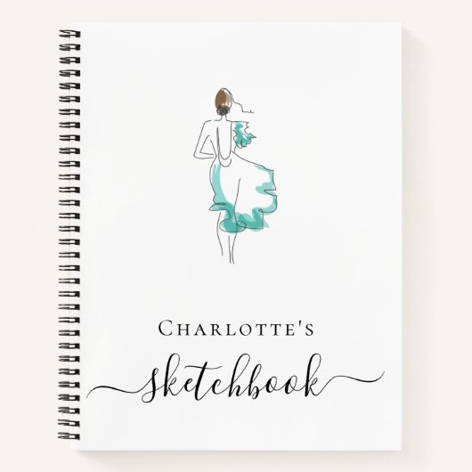 Sketchbook custom artwork monogram typografie notitieboek (Voorkant)