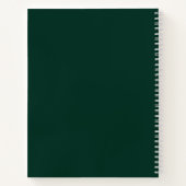 Sketchbook Emerald Green - Aangepaste Floral Notitieboek (Achterkant)