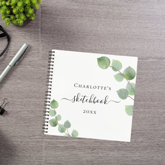 Sketchbook eucalyptus greenery script notitieboek
