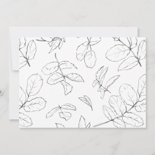 Sketchbook Florals BEWAREN de DATUM aankondiging (Achterkant)