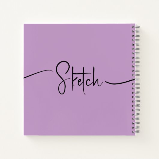 Sketchbook Jouw naam Script Blauwgroen Blauw Notitieboek (Achterkant)
